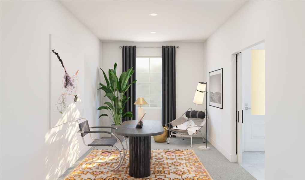 Private home office (*Artist rendering used for illustration purposes only.) Private home office (*Artist rendering used for illustration purposes only.)