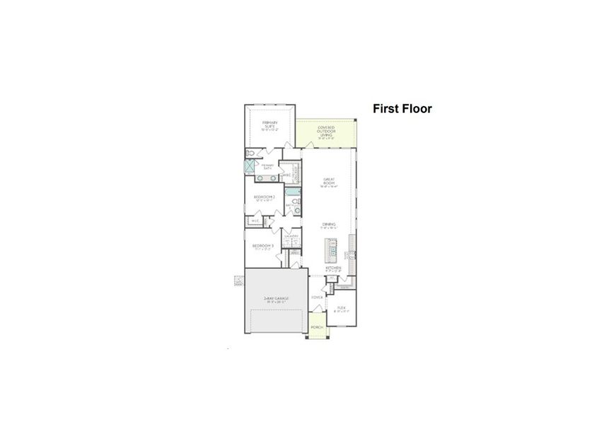 2D floor plan layout for the Aspen by Tri Pointe Homes in Landmark, Denton, TX (Image 3). 2D floor plan layout for the Aspen by Tri Pointe Homes in Landmark, Denton, TX (Image 3).
