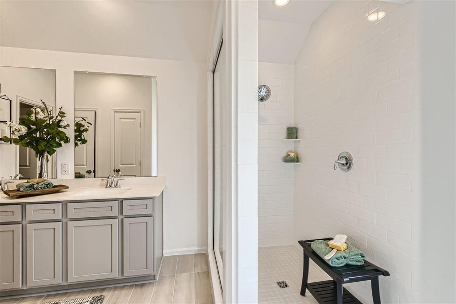 Furnished interior view inside a new home in Bridgeland, Cypress (Image 18).