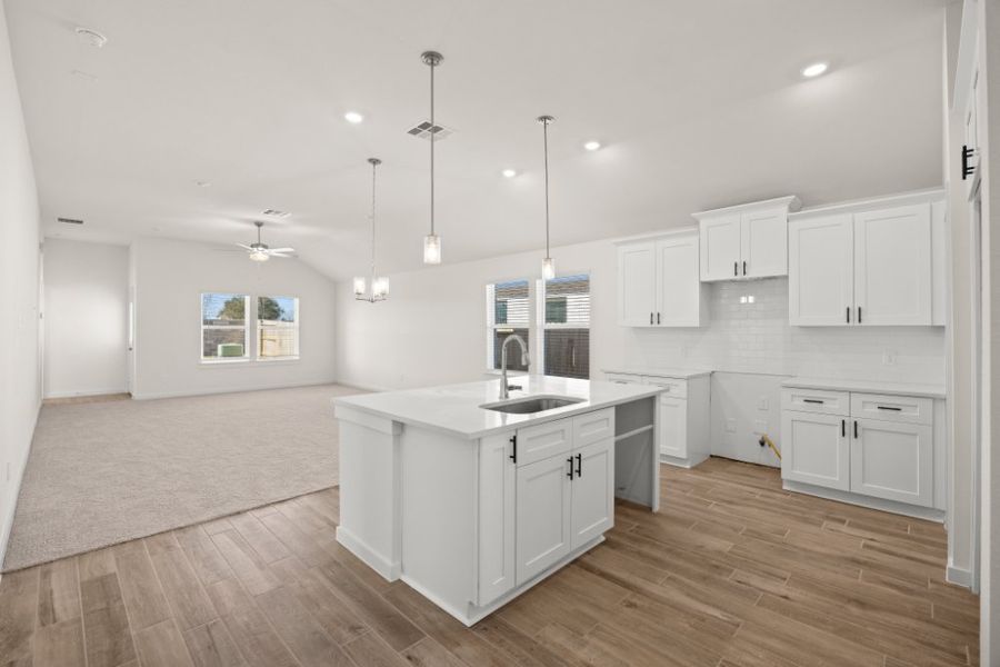 Representative furnished interior of a home built from the Myrtle 1687HS by Saratoga Homes in Ashland, Angleton (Image 4). Representative furnished interior of a home built from the Myrtle 1687HS by Saratoga Homes in Ashland, Angleton (Image 4).