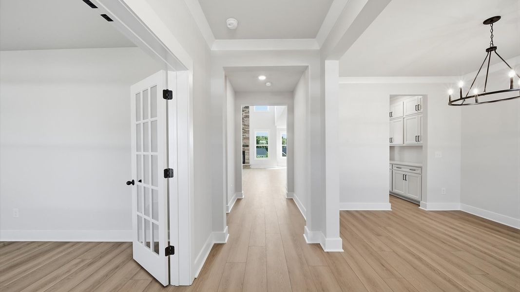Furnished interior view inside a new home in Kayfield at Midway, Anderson (Image 5).