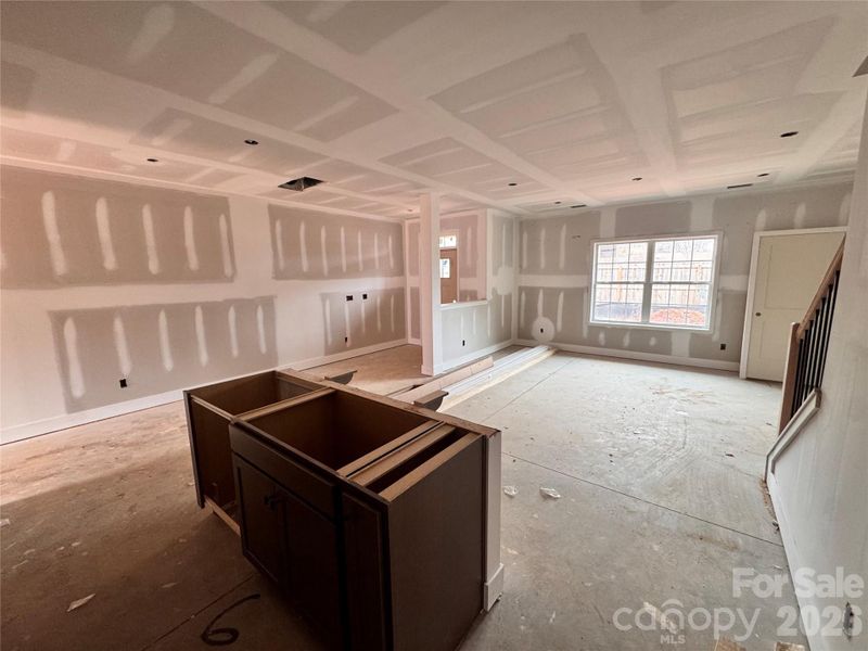 kitchen into family room kitchen into family room