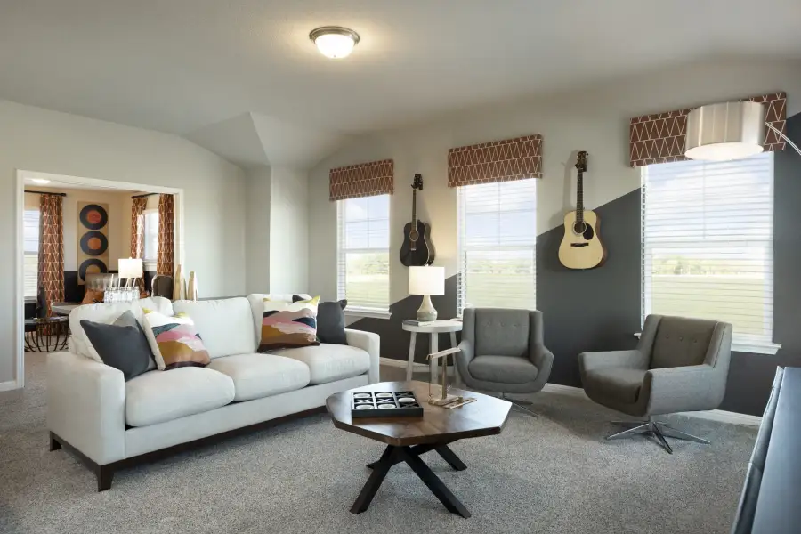 Furnished interior view inside a new home in Waterstone Crossing, Kyle (Image 12).