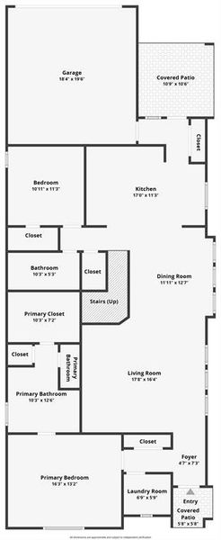 2D floor plan layout of this home in Pecan Square, Northlake, TX (Image 6).