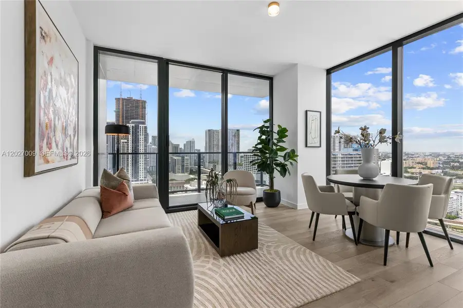 Furnished interior view inside a new home in , Miami (Image 9).
