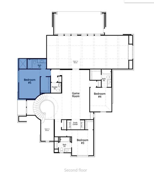 2D floor plan layout of this home in StarView, Prosper, TX (Image 2).