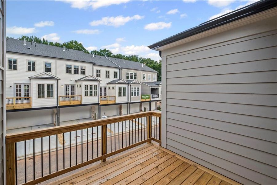 Exterior details and patio area of a home in Devin's Shire - A Kennesaw Tradition, Kennesaw (Image 24).