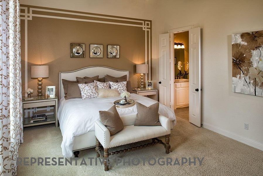 Furnished interior view inside a new home in Star Trail, Prosper (Image 6).