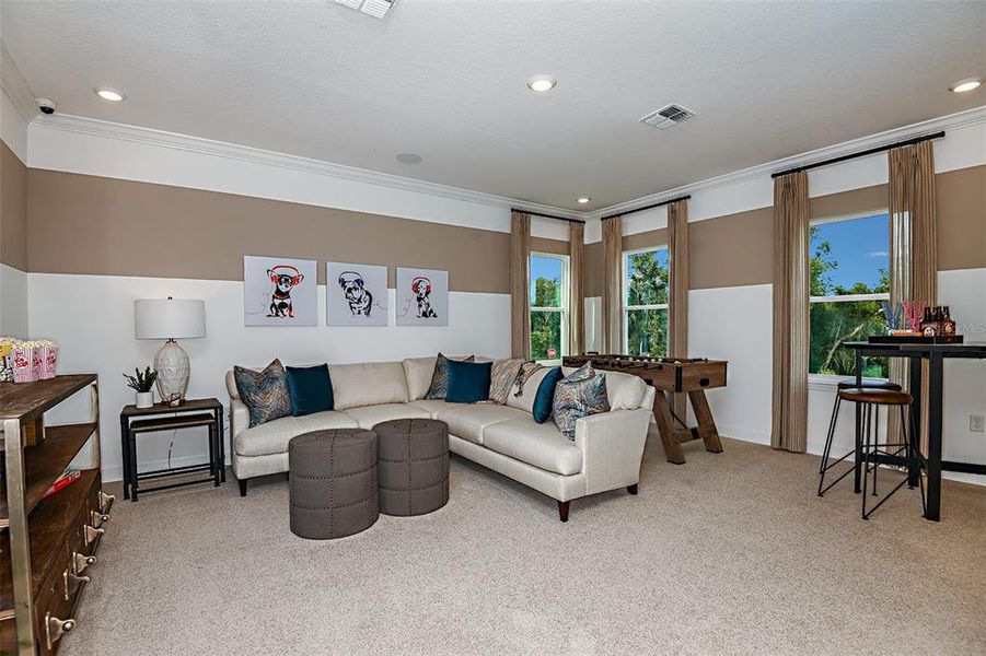 Furnished interior view inside a new home in Lochside, Mount Dora (Image 29). Furnished interior view inside a new home in Lochside, Mount Dora (Image 29).