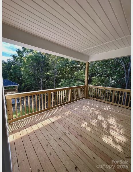 Exterior details and patio area of a home in Crystal Village, Albemarle (Image 1).