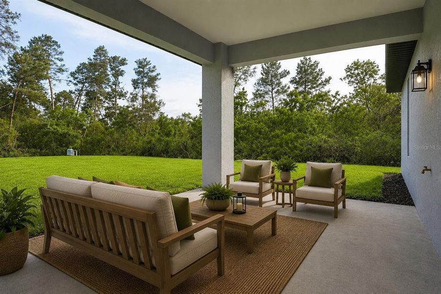 Exterior details and patio area of a home in , Weeki Wachee (Image 24).