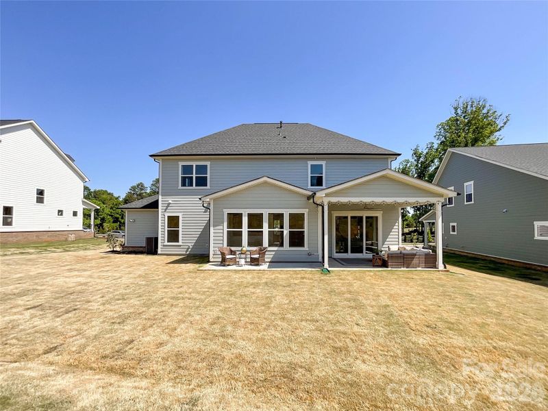 Exterior details and patio area of a home in , Huntersville (Image 21).