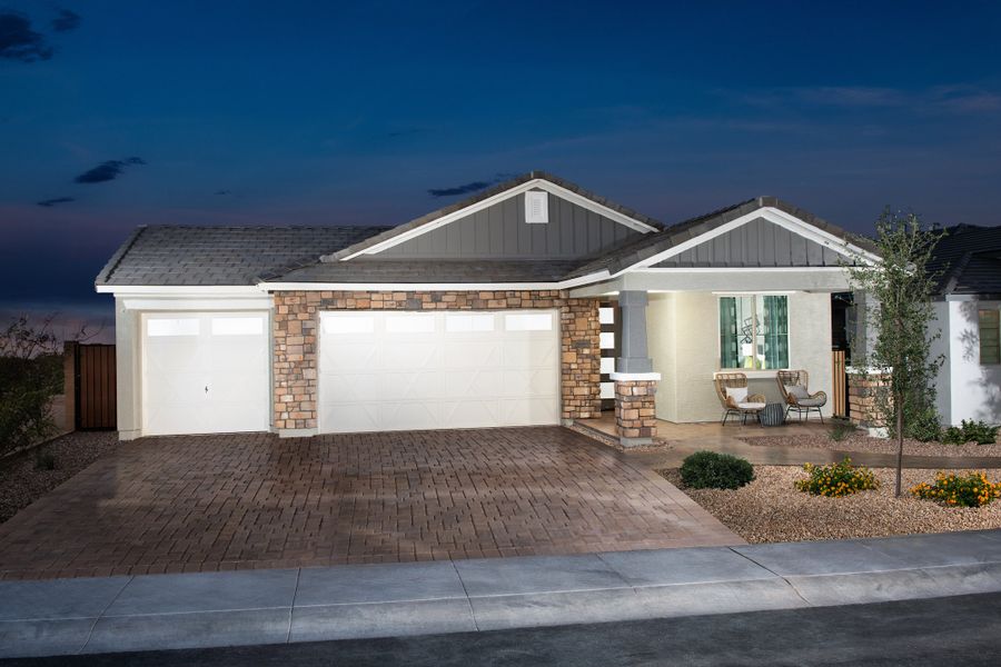 Representative exterior photo of a completed home built from the Shiloh by Beazer Homes in Bethany Grove, Glendale, AZ (Image 25). Representative exterior photo of a completed home built from the Shiloh by Beazer Homes in Bethany Grove, Glendale, AZ (Image 25).