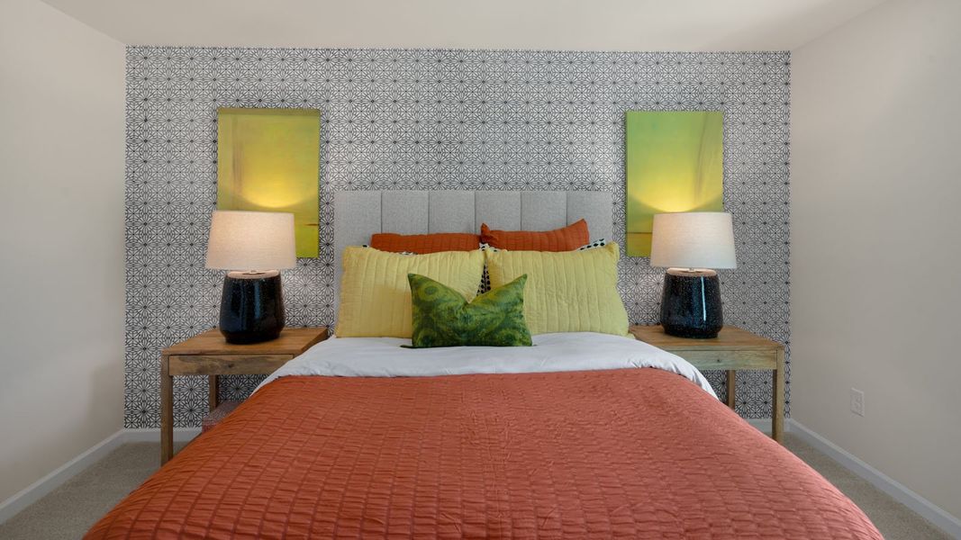 Furnished interior view inside a new home in The Villas at Kinsley, Jamestown (Image 28).