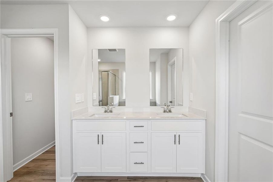 Furnished interior view inside a new home in Northwoods at Mirror Lake, Villa Rica (Image 14).