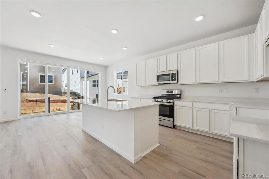 Furnished interior view inside a new home in Buckley Yard, Aurora (Image 10).
