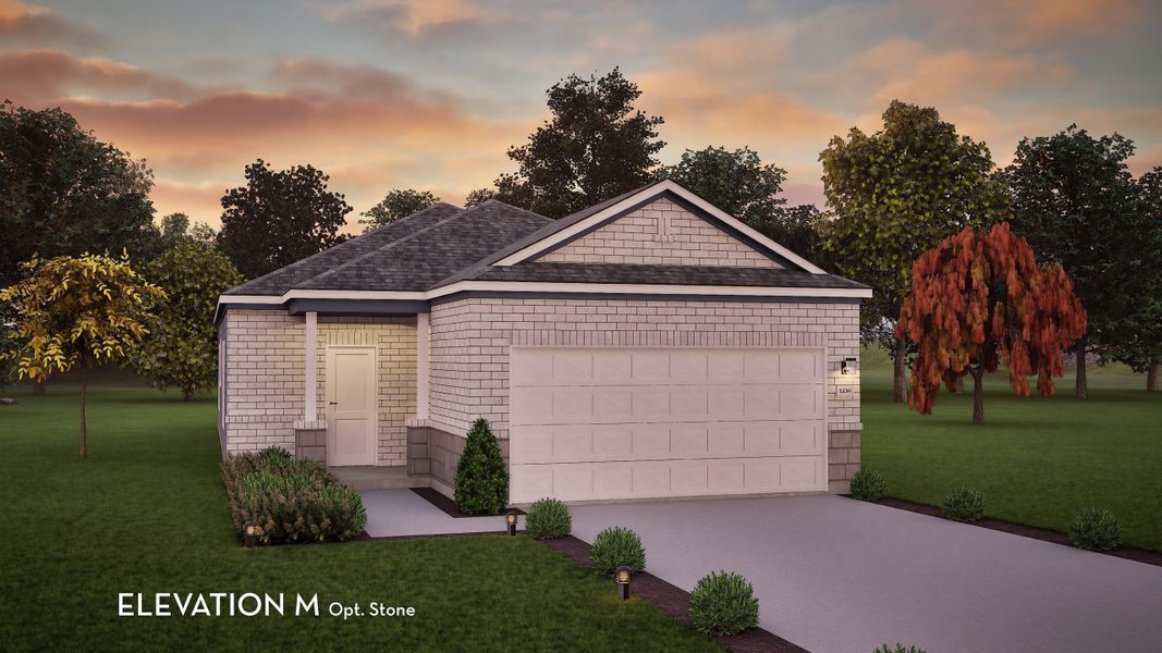 Representative exterior photo of a completed home built from the Pine II by CastleRock Communities in Colony at Pinehurst, Pinehurst, TX (Image 10).