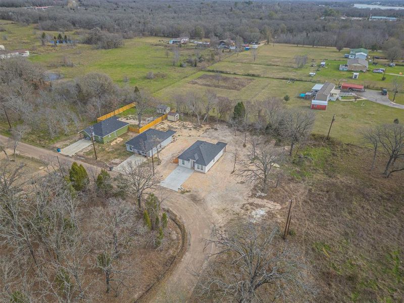 Aerial view featuring a rural view