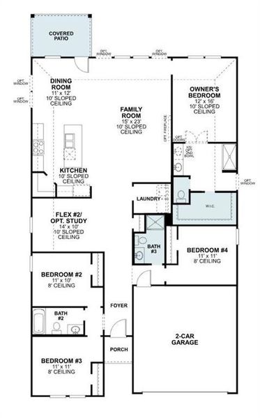 2D floor plan layout of this home in Sanderos, Fort Worth, TX (Image 2). 2D floor plan layout of this home in Sanderos, Fort Worth, TX (Image 2).