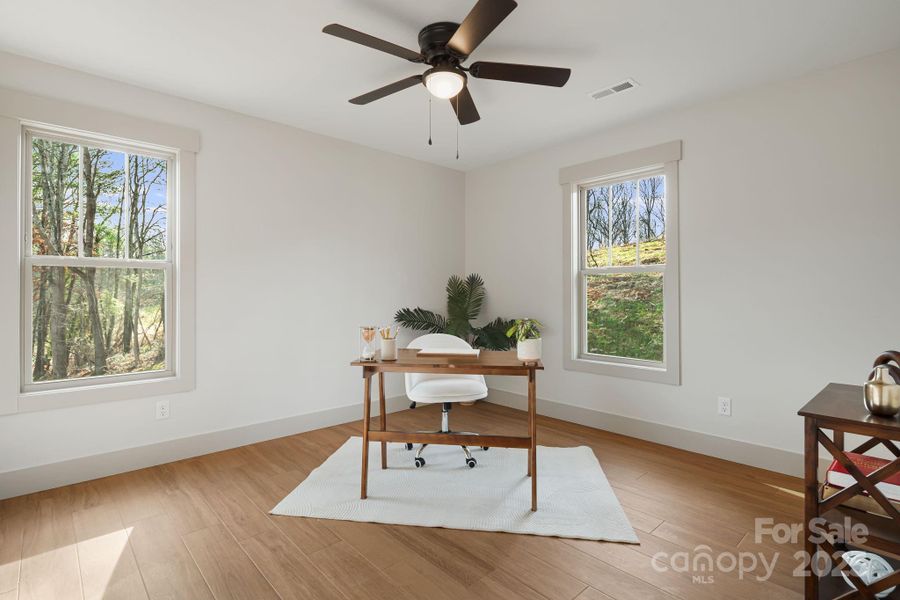 Bedroom #2 staged as office Bedroom #2 staged as office