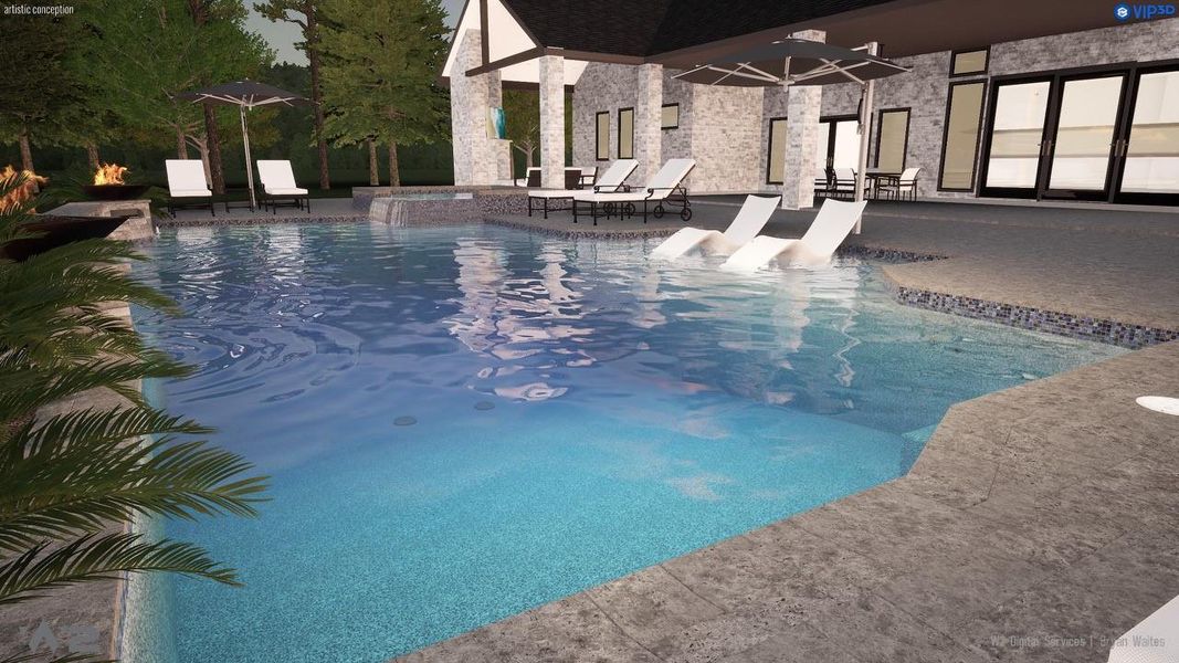G&G pools consist of a gunite shell with a Pebblesheen finish for exceptional durability and luxurious aesthetics