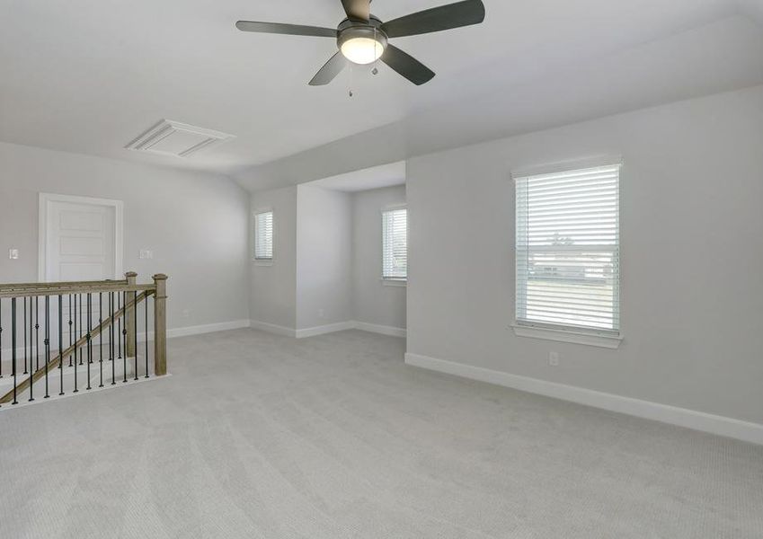 Upstairs loft that gives you extra room for activities.