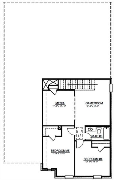 2D floor plan layout of this home in Rolling Ridge, Van Alstyne, TX (Image 5). 2D floor plan layout of this home in Rolling Ridge, Van Alstyne, TX (Image 5).