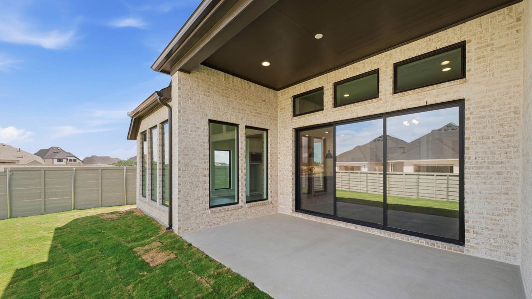 Exterior details and patio area of a home in Ramble, Celina (Image 3). Exterior details and patio area of a home in Ramble, Celina (Image 3).