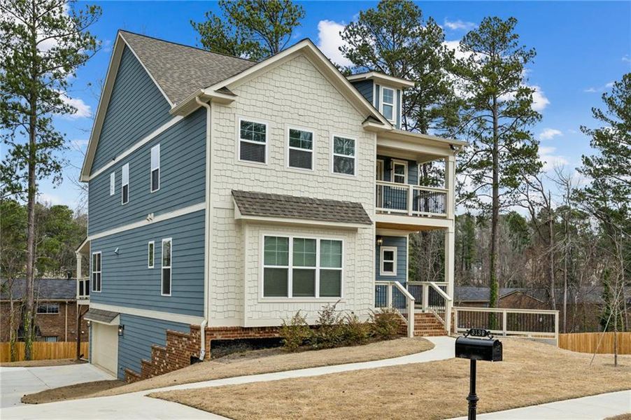 Front exterior of a new home in , Atlanta, GA, highlighting curb appeal (Image 20).