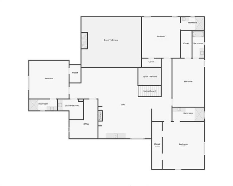 2D floor plan layout of this home in , Buford, GA (Image 5).