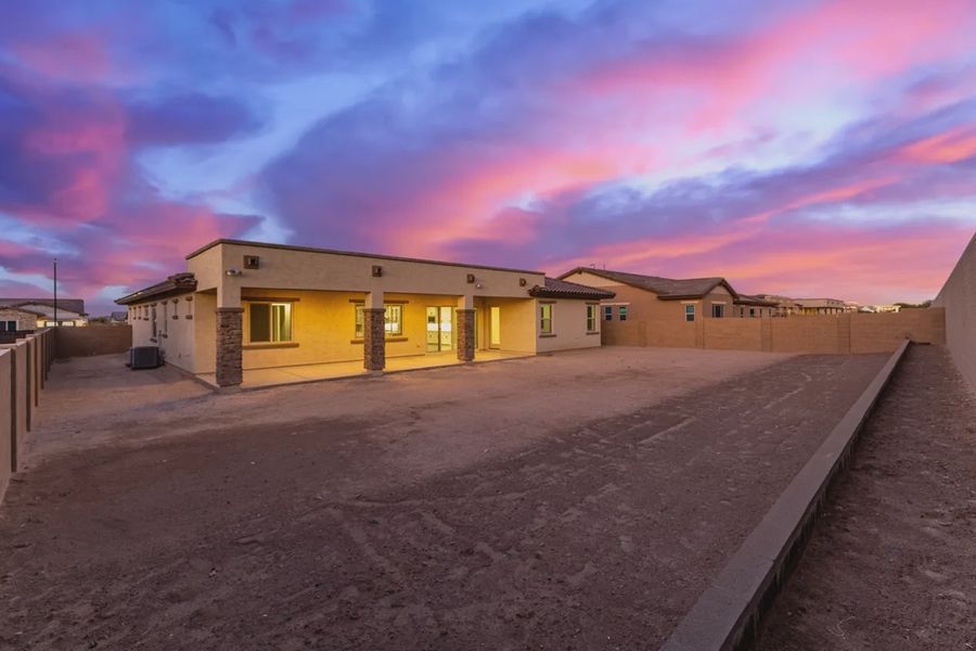 Exterior details and patio area of a home in Bellero Estates, Queen Creek (Image 26).