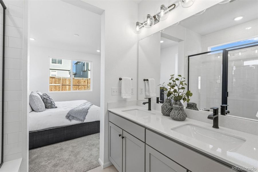 Furnished interior view inside a new home in The Cottages Collection at Ridgeline Vista, Brighton (Image 9).