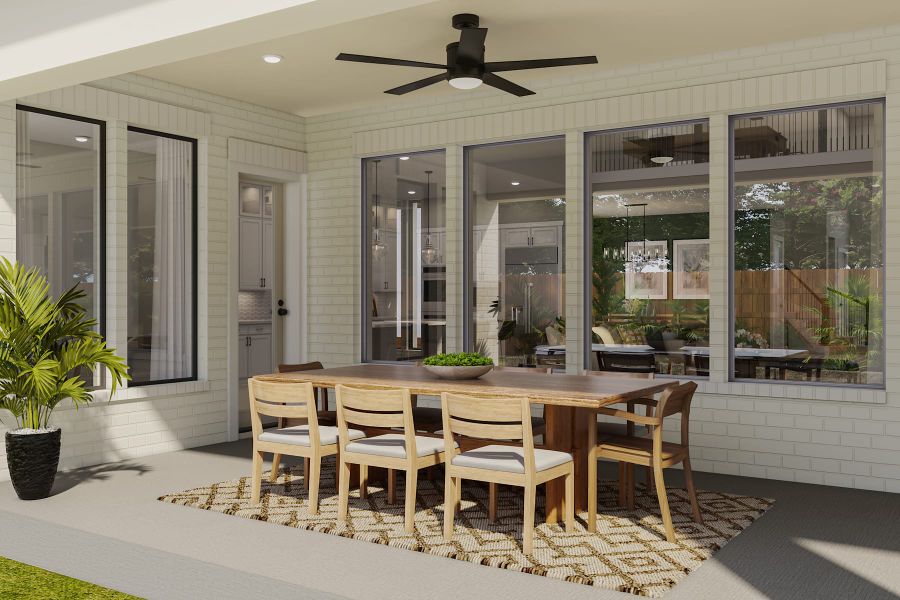 Representative exterior details of a home built from the Camden by Tri Pointe Homes in Legacy Grove, Montgomery (Image 3).