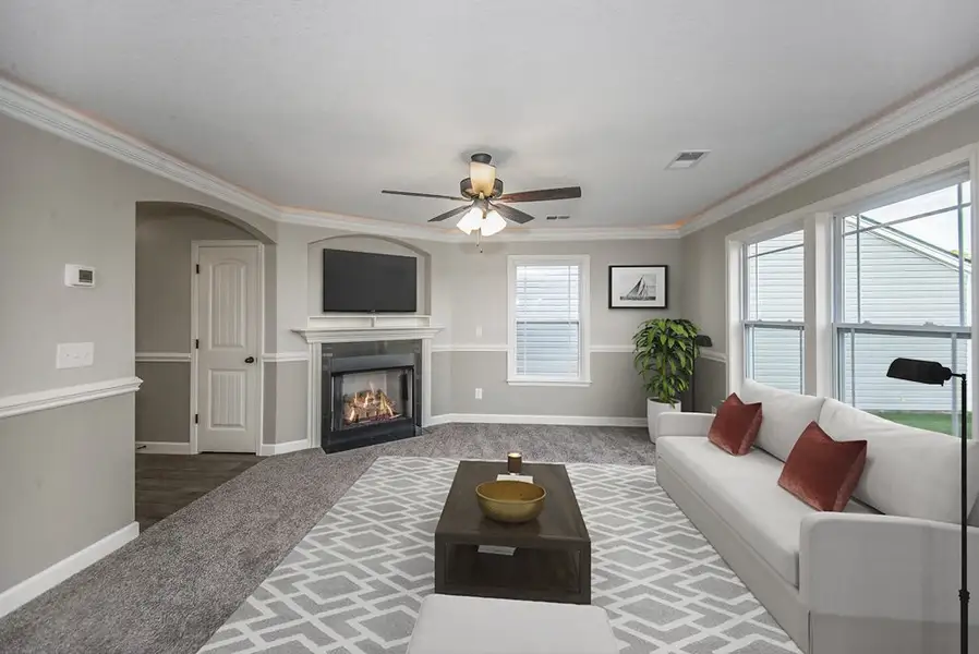 Representative furnished interior of a home built from the Heatherwood by Enchanted Homes in Ballentine Ridge, Lyman (Image 5).