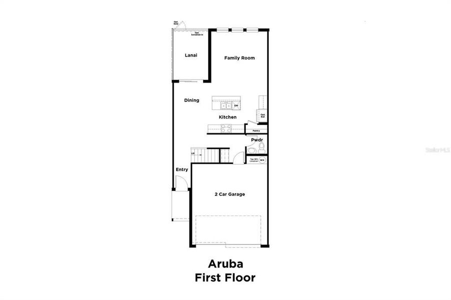 2D floor plan layout of this home in Isla Mirada, San Antonio, FL (Image 3).