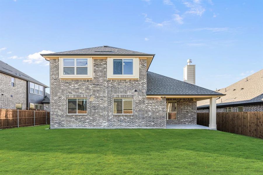 Exterior details and patio area of a home in Meadow Vista 60-65, Anna (Image 22).