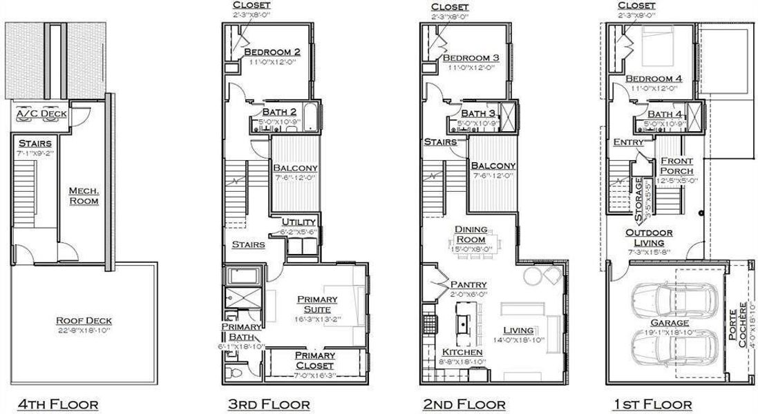2D floor plan layout of this home in , Houston, TX (Image 3).