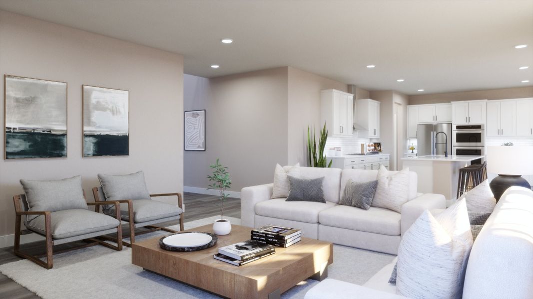 Representative furnished interior of a home built from the 3 by Trumark Homes in Independence, Elizabeth (Image 3).