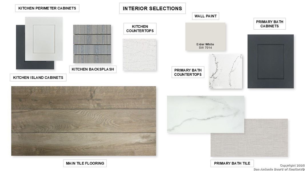 Sample of building materials used in homes in Johnson Ranch 70', Bulverde (Image 4).