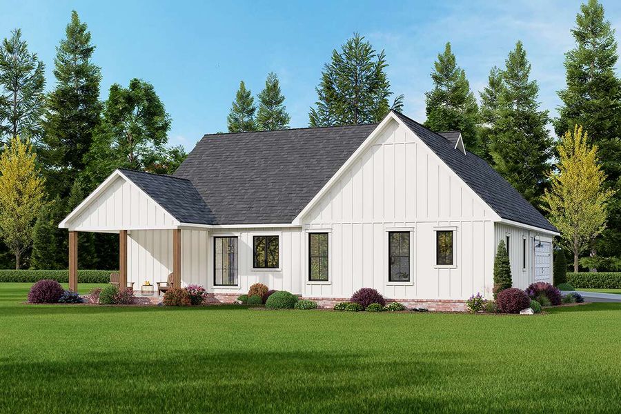 Representative exterior photo of a completed home built from the Canyon Plan by Zeal Home Builders in Patti Lynn Hills, Paradise, TX (Image 14).