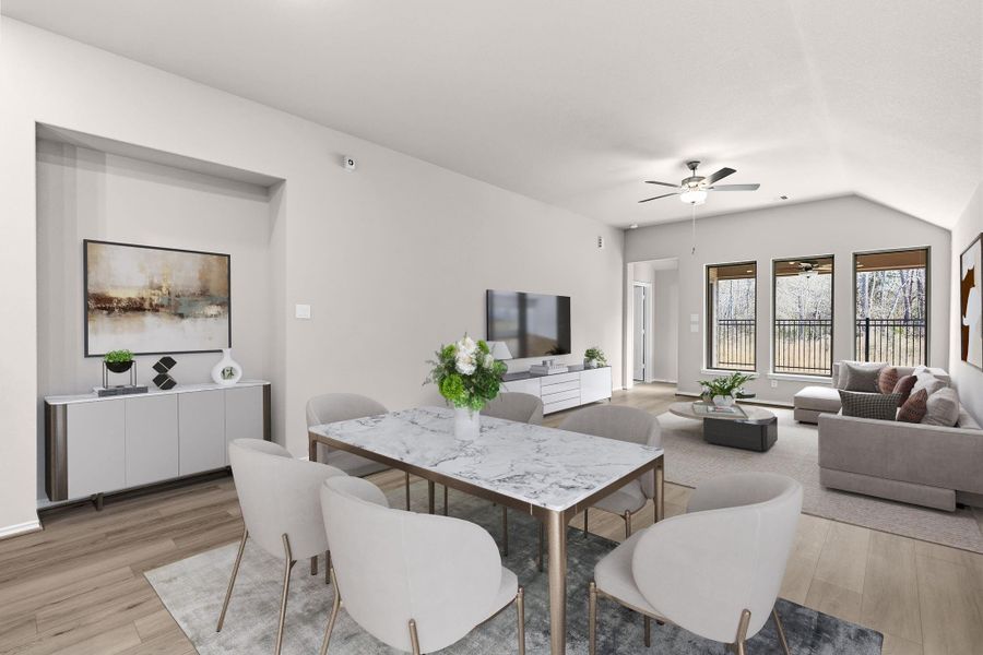 Furnished interior view inside a new home in Grand Central Park, Conroe (Image 11).