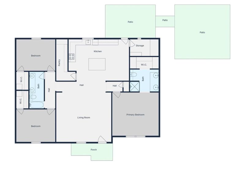 2D floor plan layout of this home in , Onalaska, TX (Image 5).