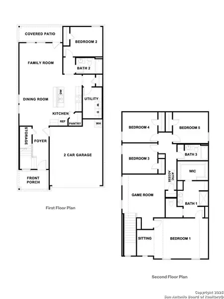 2D floor plan layout of this home in Whisper South, San Marcos, TX (Image 3).