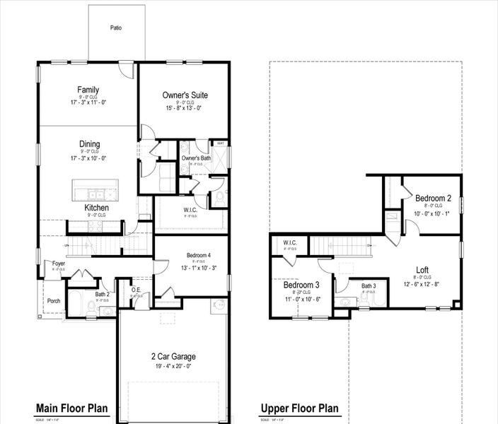 2D floor plan layout for the Pine View by View Homes in Weston Oaks, San Antonio, TX (Image 4). 2D floor plan layout for the Pine View by View Homes in Weston Oaks, San Antonio, TX (Image 4).
