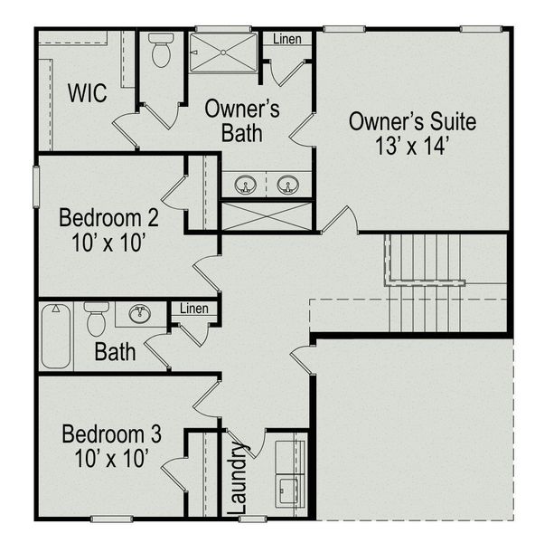 2D floor plan layout of this home in Cantigny Park, Clarksville, TN (Image 3).
