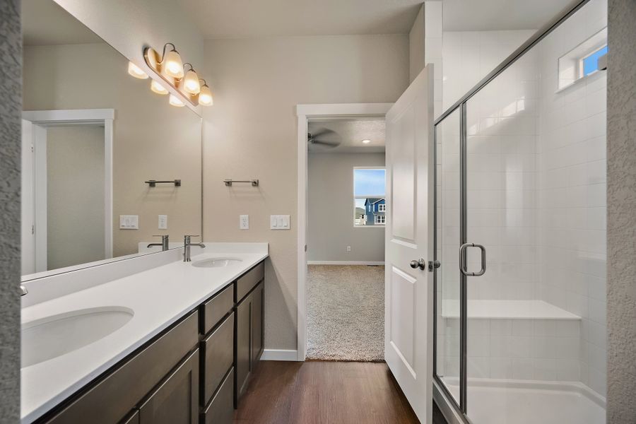 Furnished interior view inside a new home in Ridge at Lorson Ranch, Colorado Springs (Image 12).