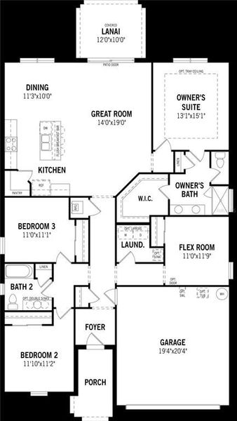 2D floor plan layout of this home in Windwater, Parrish, FL (Image 3). 2D floor plan layout of this home in Windwater, Parrish, FL (Image 3).