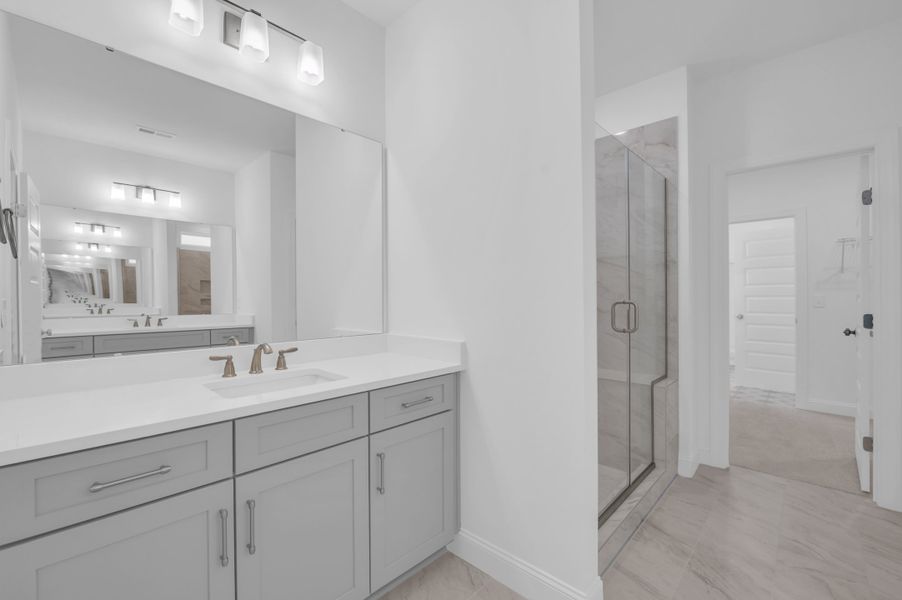 Representative furnished interior of a home built from the The Highland by RobuckHomes in Windwater, Hampstead (Image 13).