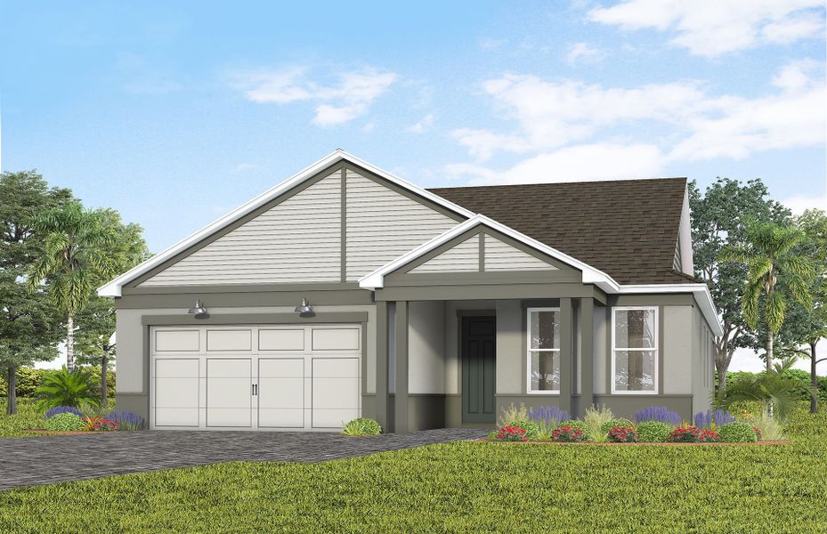 Representative exterior photo of a completed home built from the Mystique by Del Webb in Del Webb Lakehaven, Clermont, FL (Image 22).