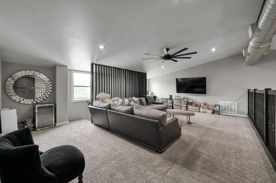 Spacious gameroom.